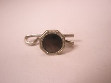 SINGLE 1 5/16" Gray Octagon Mother of Pearl Vintage Formal Shirt Tux Stud c111