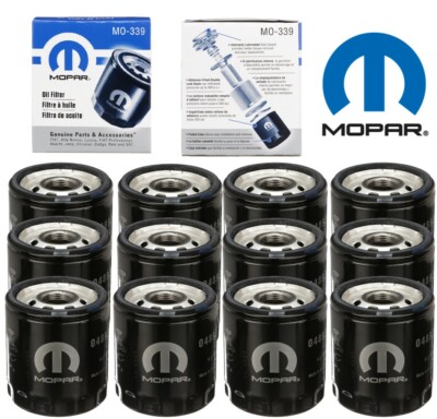 12 OEM Genuine Mopar Engine Oil Filter MO-339 Jeep Chrysler Dodge Ram 4892339AB