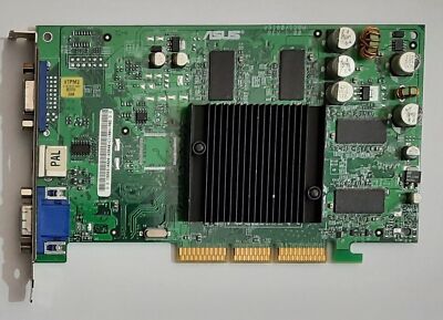ASUS V9180 AGP Grafikkarte (nvidia GeForce4 MX440, Dual VGA, 64MB, retro, 2002)