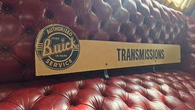 #ad #ad Buick Authorized Service Transmission Sign Masonite Vintage Measurements In Pics $450.00