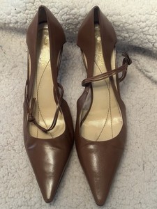 Kate Spade brown leather heel pointed Toe pumps Size 7 ( SEE PHOTOS)