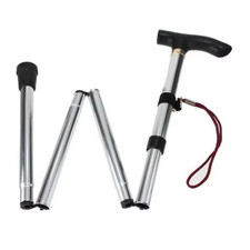 Non-slip Adjustable Height Aluminum Alloy Folding Walking Stick Cane Travel...