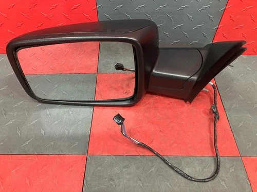 2013-2018 Dodge Ram LH Driver Power Door Mirror Black Textured Tested