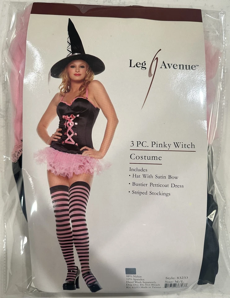 Сексуальный ведьма ноги Avenue костюм со шляпой и чулками, размер M/L, совершенно новый - Изображение 2 из 4