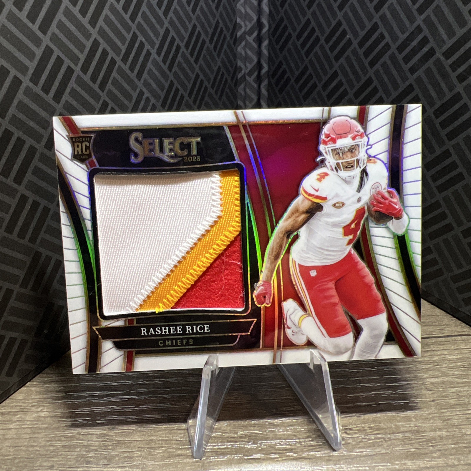 Rashee Rice Panini Select Jumbo Rookie Swatches #SWARRI White