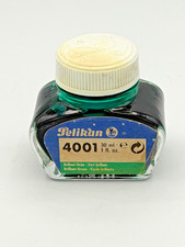 Vintage Pelikan 4001 Brilliant Green Fountain Pen Ink 30ml Bottle W Germany