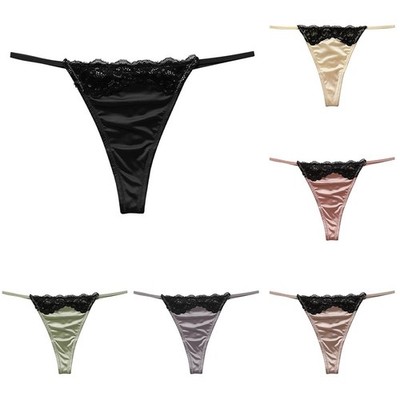 Damen Neue Sexy Dessous Lace Satin Panties T Pants Briefs G String Thong