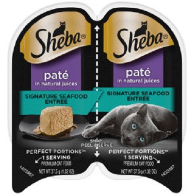 Perfect Portions Premium Pastete Nassfutter für Katzen, Meeresfrüchte, 1,3 Unzen Jeweils,2 Stück - 1