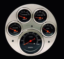 1949 1950 Chevy Car 5 Gauge Dash Panel Cluster Insert Set Powder Coated 1949 1950 Chevy Car 5 Gauge Dash Panel Cluster Insert Set Powder Coated