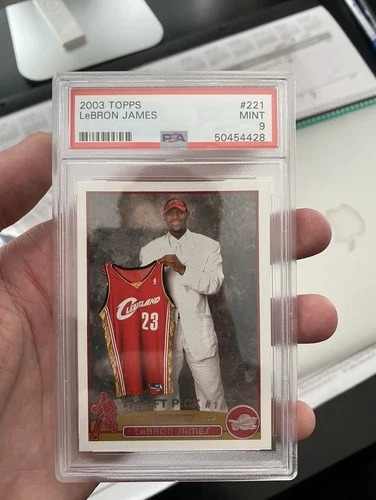 2003 TOPPS #221 LEBRON JAMES ROOKIE RC PSA 9