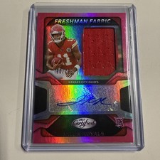 2025 Panini Certified Freshman Fabric Signatures Mirror Pink Jalen Royals /299