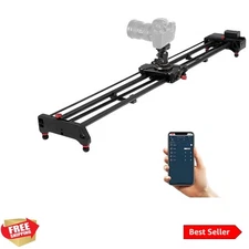 GVM 48"/120cm Motorized Camera Slider, APP Professional Carbon Fiber Dolly Ra...