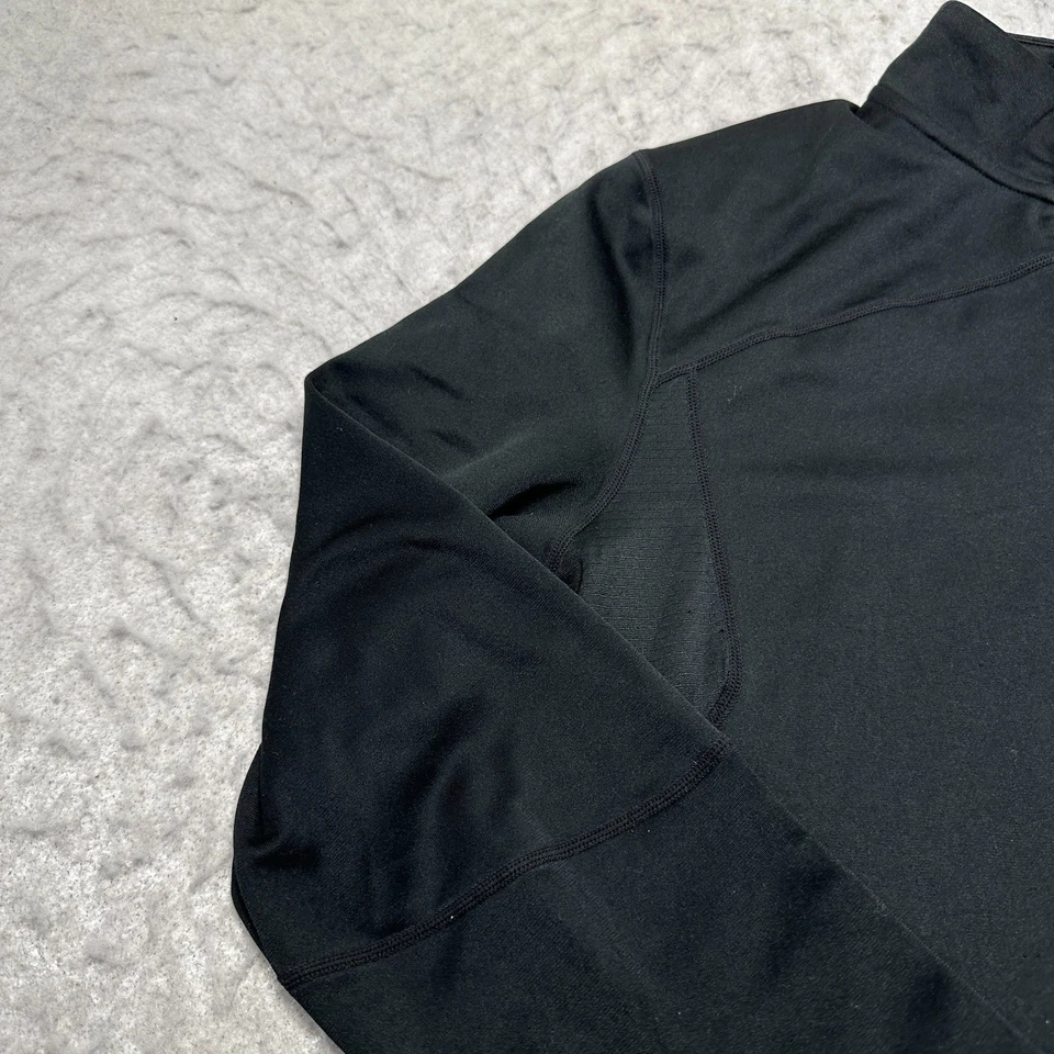 Jordan Brand Dri Fit 1/4 Zip Black Mock Neck Long Sleeve Mens Size Large L - Image 3 of 4