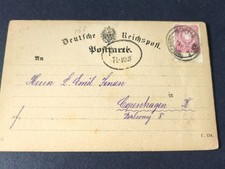 Deutsches Reich Krone Adler 33 gestempelt Duisburg KOPENHAGEN D&Auml;NEMARK