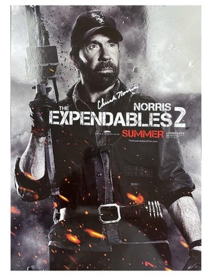 A3 The Expendables 2 Poster signiert von Chuck Norris