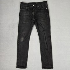 Levi's Premium 510 Jeans Mens 31x30 Black Slim Fit Stretch Denim Big E READ