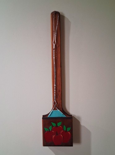 Vintage Rustic Handcrafted Wall Hanging Fly Swatter Holder.