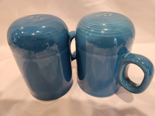 RANGETOP SALT PEPPER SHAKERS PEACOCK BLUE RANGE TOP FIESTA Fiestaware