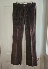 Vtg NWT LEE Corduroy Jeans 32L X 33 Dk Brown Fashion Boot Cut/Trim Fit Pants