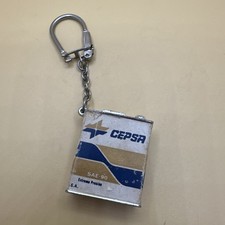 Vintage CEPSA LUBRICANTS KEYCHAIN Oil, Gas, Car Memorabilia