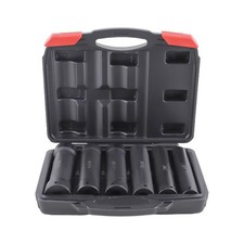 6-12 Drive Heavy Duty Extended Length Extra-deep Length Impact Socket Set Qme