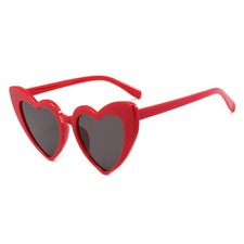 Love Heart Shaped Sunglasses for Women,Vintage Cat Eye Mod Style Retro Glasses