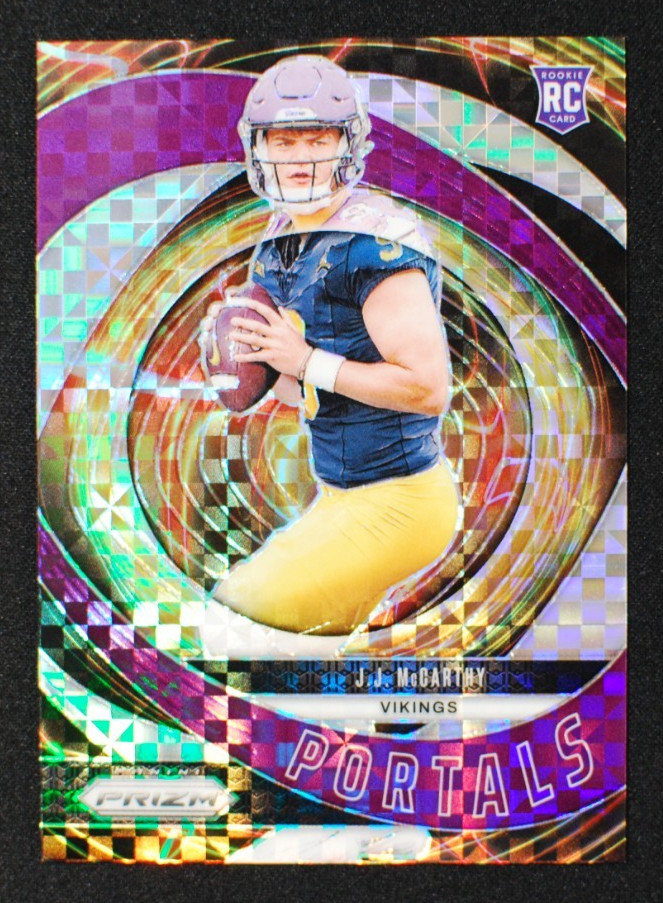 🌟 JJ MCCARTHY - 2024 Panini PRIZM #7 Portals Purple Power PRIZM RC /49