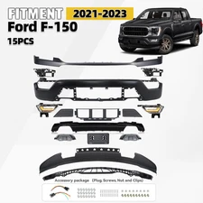 Front Bumper Assembly w/Fog Lights For 2021-2023 Ford F-150 Black w/Bracket