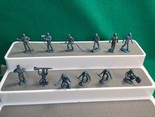 Vintage 1960's Marx Cape Canaveral Play Set Figures Lot of 13 in Metallic Blue