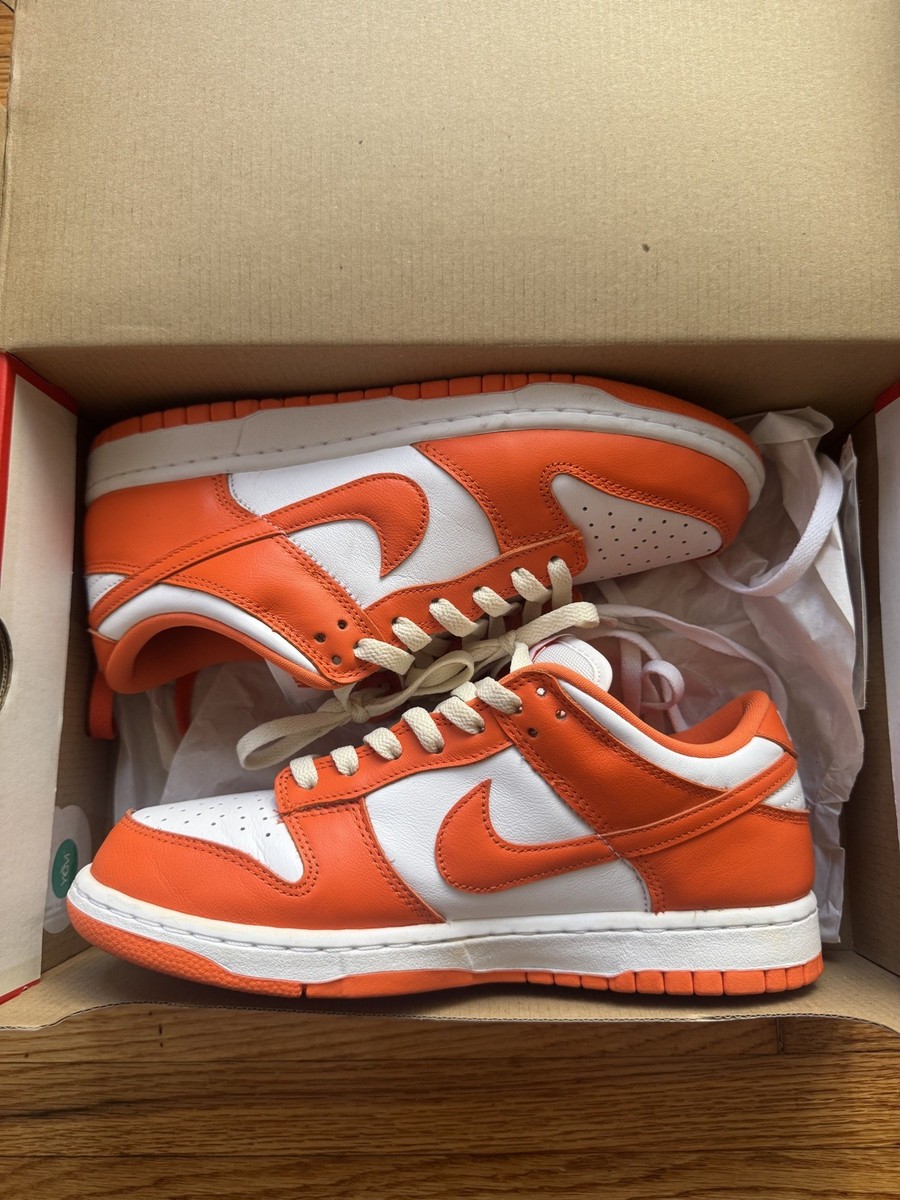 Size 8 - Nike Dunk Low Retro SP Syracuse 2020 White Orange Leather