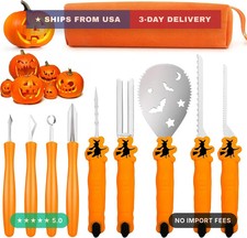 Pumpkin Carving Kit Tools Halloween, Professional Heavy Duty Carving Set, Stainl