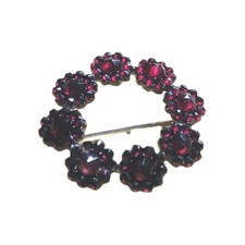 antike Brosche, böhm. Granat,  antik