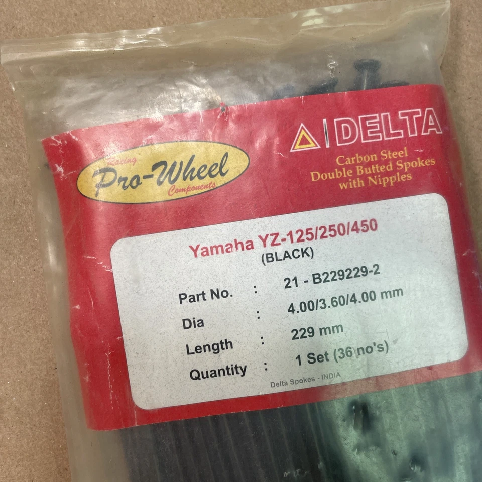 PRO-WHEEL 2001 - 2015 年 YAMAHA YZ250F 双扣 SPOKES 黑色/黑色前 21 件套 — 第 3/4 张图片