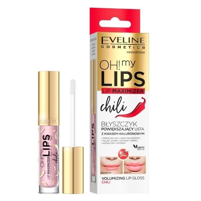 Eveline Oh My Lips Lip Maximizer Gloss Volumizing Lips Chili Pepper 4.5ml - Image 4