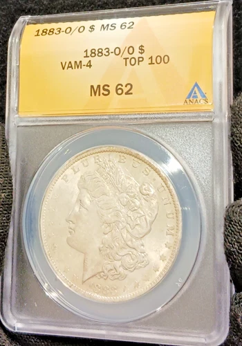 1883-O/O   MORGAN DOLLAR   *TOP 100*   *BRIGHT COIN*LIGHT HAZE*   MS62    VAM-4