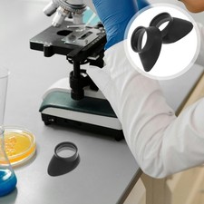 2Pcs Durable Rubber Eyepiece Protector Caps for Microscope Telescope Black