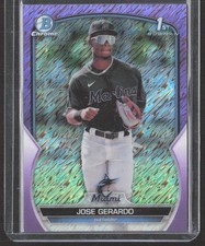 2023 Bowman Chrome #BCP-195 Jose Gerardo Prospects Purple Shimmer #/250