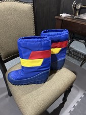 Vintage Moon Boots Snow Size 9-10 Blue Yellow Red Puffer Space VTG 80s