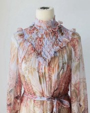 ZIMMERMANN Botanica Smocked Yoke Silk Dress i...