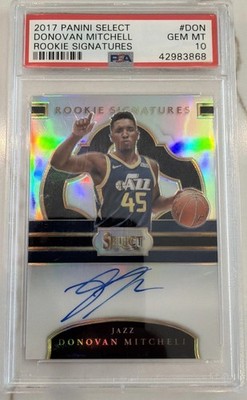 2017-18 Panini Select DONOVAN MITCHELL RC AUTO 024/199 PSA 10 GEM MINT