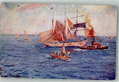 38177248 - signed Nubert A. Arrival Al-Hudaida Yemen Sailing Ship 1917