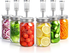 Fermentation Lids for Wide Mouth Mason Jars, 6 Set Fermentation Kit with Date Tr