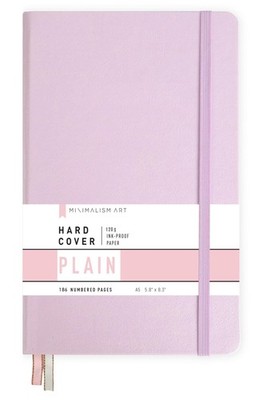 Minimalism Art, Premium Hard Cover Notebook Journal, Medium Medium, Pink 
