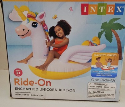 Intex Ride-on Unicorn Float Inflatable NEW inbox. Repair Kit Included 