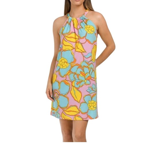 Trina Turk Juju Floral Print Halter Mini Dress | Tropical Summer Dress ...
