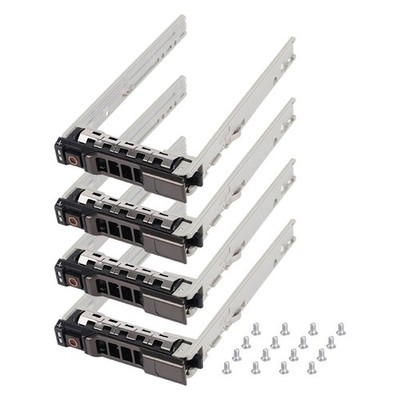 4Pcs (Used) 2.5'' SAS SATA Hard Drive Tray Caddy Kit For Dell PowerEdge Servers