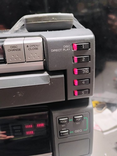 Aiwa 5CD Changer Radio Compact Disc Stereo System CX-ZR774u - For Parts Read - Picture 6 of 16