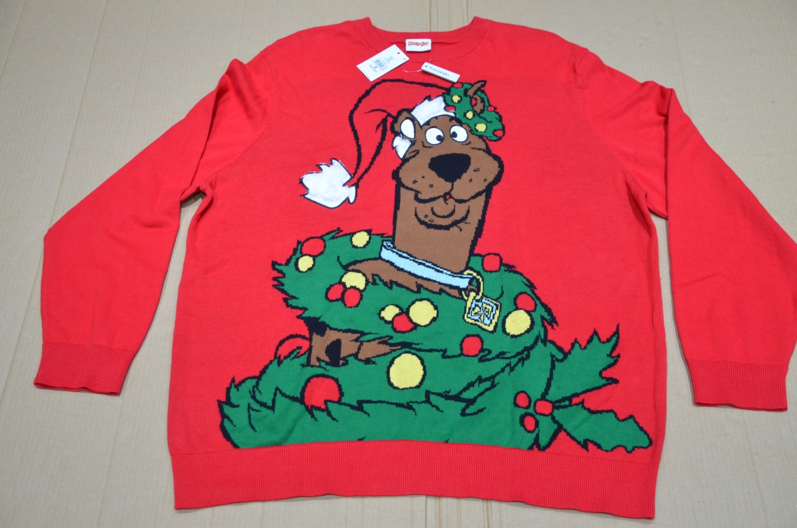 Scooby-Doo! Santa Red Christmas Jumper 3XL XXXL 130-135cm 51-53"" BRAND NEW