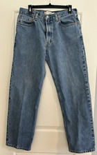 Vintage 2003 Levi's 550 Relaxed Fit Jeans 34x32 Mexico Red Tab Light Wash
