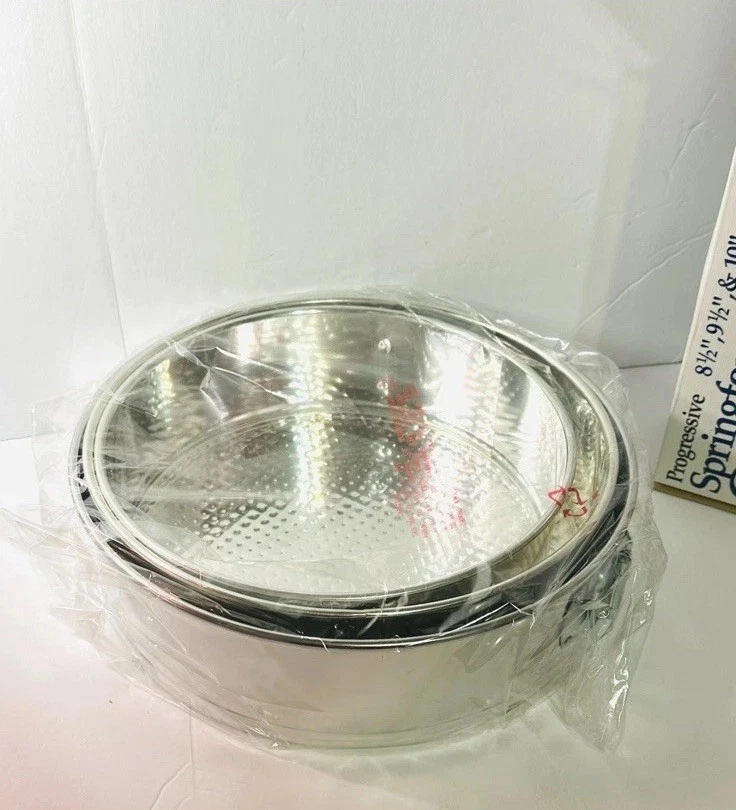 Progressive Springform Cake Pan Set 8 1/2” 9 1/2” & 10” With Box Vintage